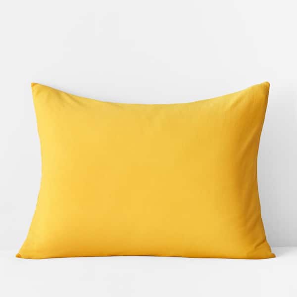 The Company Store Company Cotton Yellow T-Shirt Soft Jersey Knit King Sham