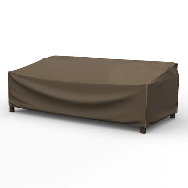 Extra Extra Large Khaki Brown Budge All-Seasons Outdoor Patio Sofa Cover 