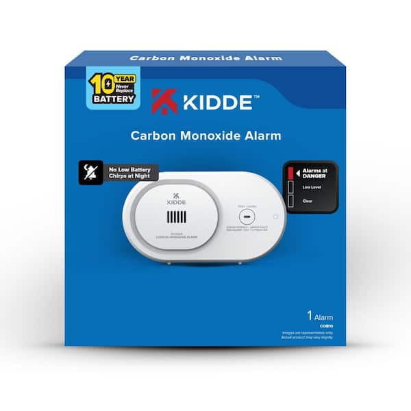 10-Year Battery Carbon Monoxide Detector with LED Status Indicators, COB10