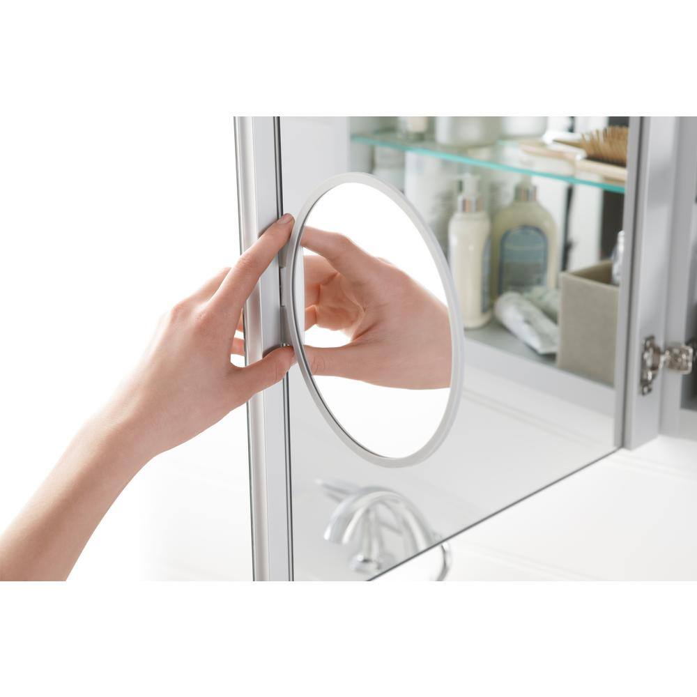 Verdera 40" x 20" Silver Aluminum Medicine Cabinet with Mirror
