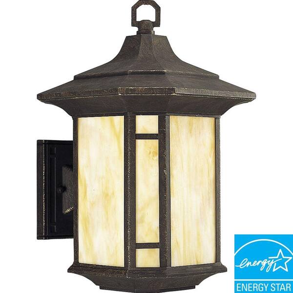 Progress Lighting Arts and Crafts Collection Weathered Bronze 1-light Wall Lantern-DISCONTINUED