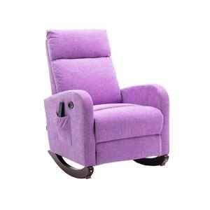 Purple Living Room Comfortable Rocking Chair Massage Chair with Massage Procedure (Set of 1)