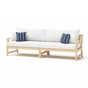 Kooper 96in Wood Outdoor Sofa with Sunbrella Centered Ink Cushions