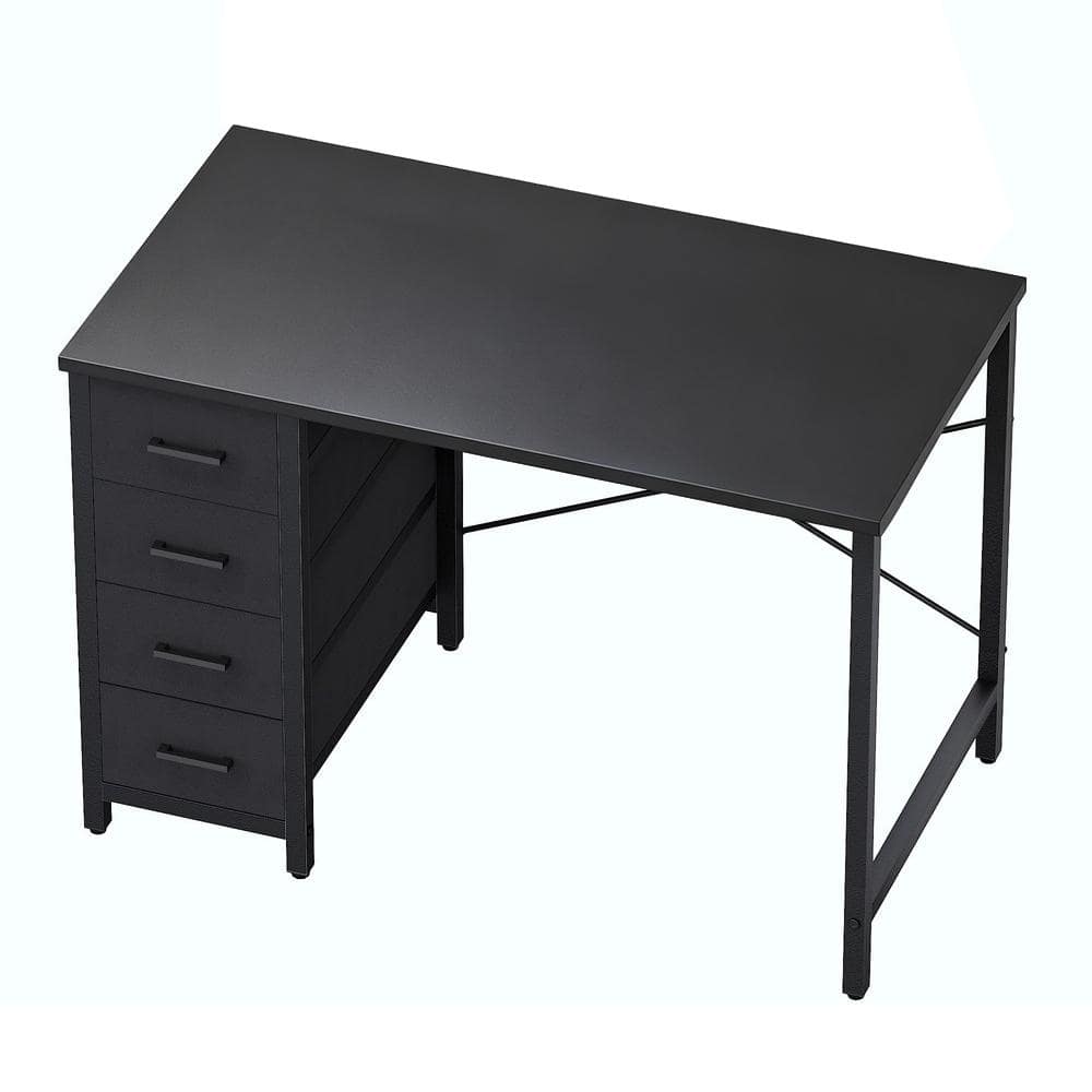 31.5" Modern Computer Desk with 4 Drawers Compact Home Office Writing Study Desk for Bedroom Small Spaces
