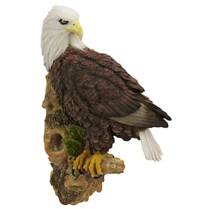 17 in. H American Bald Eagle Bird of Prey Wall Sculpture
