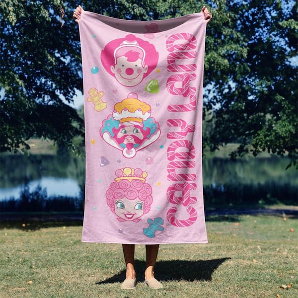 Candyland Candy Heads Microfiber Beach Towel 30x60 inches