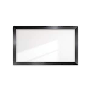 67 in. W x 40 in. H Black Satin Accent Framed Wide Wall Mirror