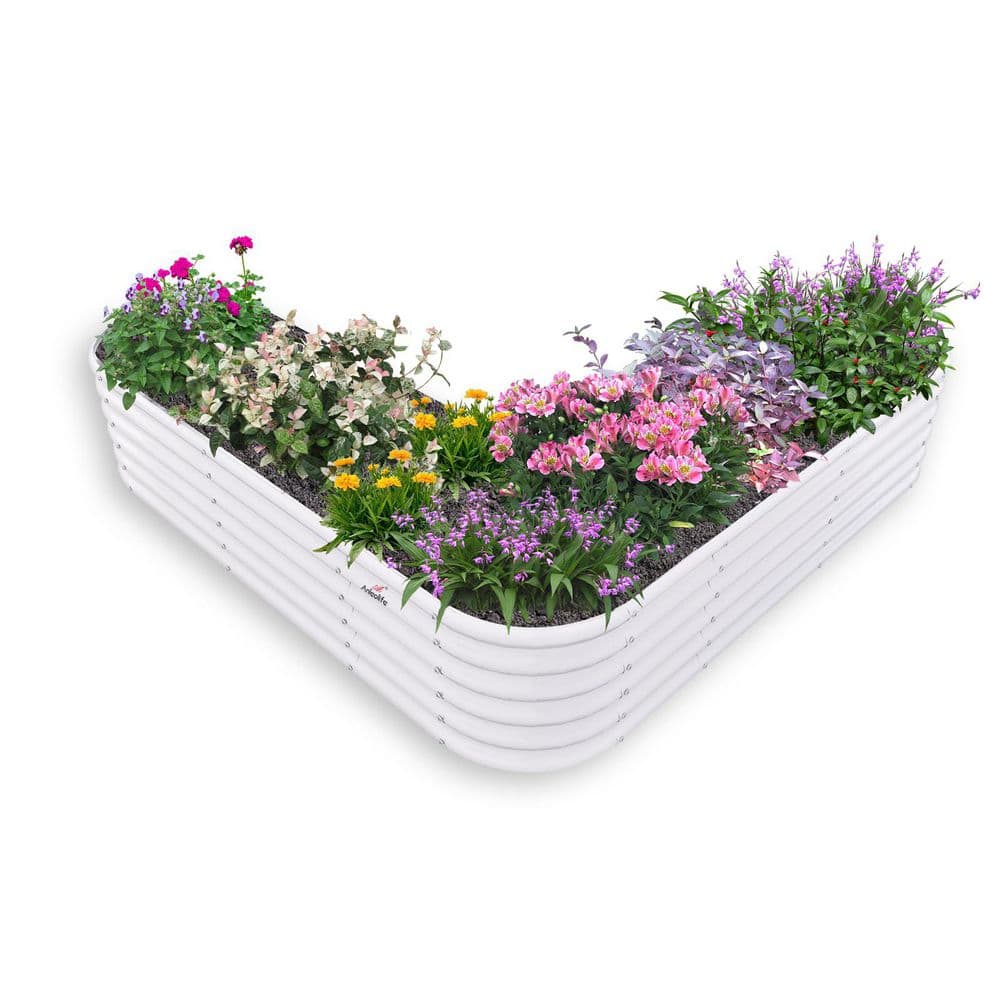 18 in. Hight Heart-Shaped Galvanized Steel Raised Garden Beds for Planting 