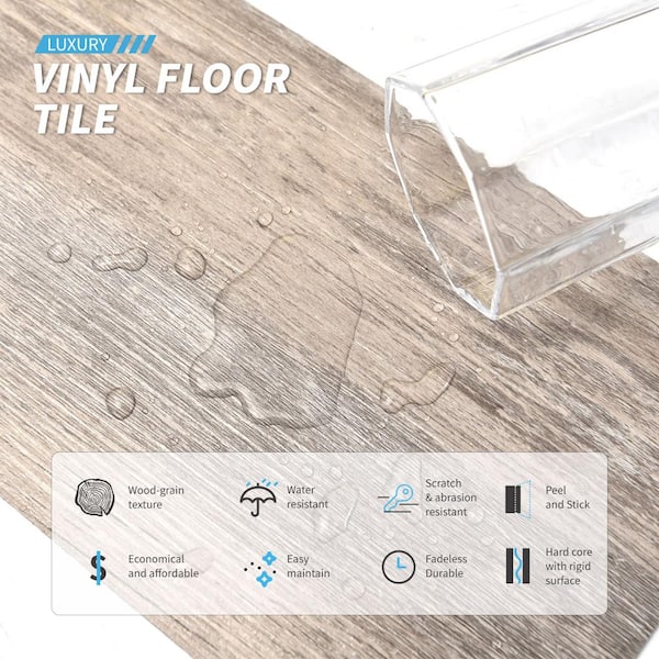 Art3d Old Wood 12mil 36in. L x 6in. W Waterproof Peel and Stick Vinyl Flooring (54sq. ft./Box)