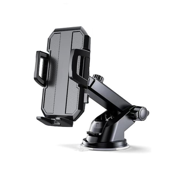 3-in-1 Car Phone Holder Mount with Powerful Suction for Dashboard Air Vent Windshield 360° Rotation Black