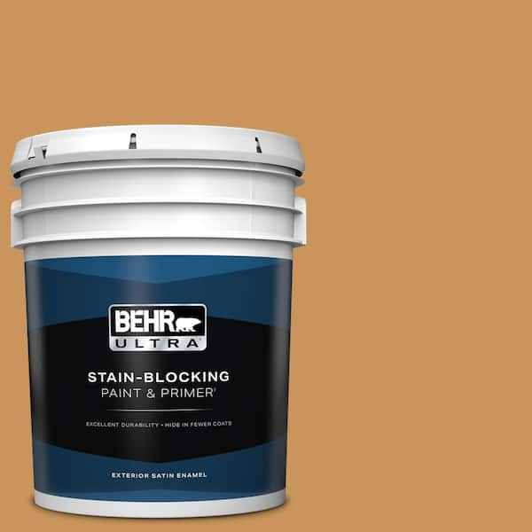 BEHR ULTRA 5 gal. #M250-5 Burnt Pumpkin Satin Enamel Exterior Paint & Primer