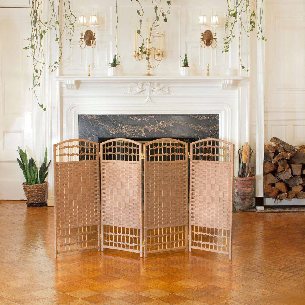 Oriental Furniture Écran Shoji avec 5 Panneaux Noir