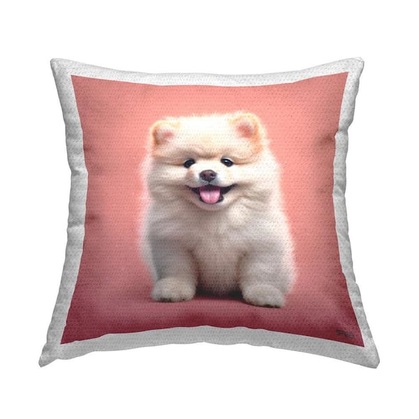 Stupell Industries Fluffy White Puppy Outdoor Printed Throw Pillow by RB
