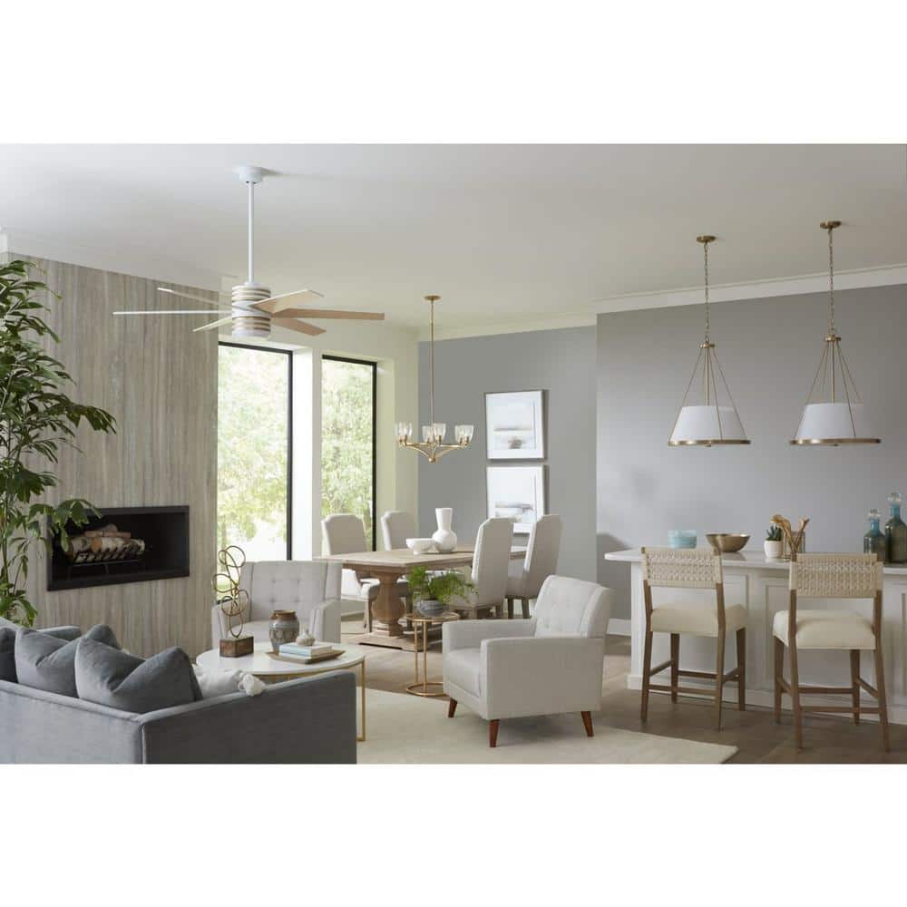 Parkhurst Brushed Bronze 6-Light Glass Chandelier
