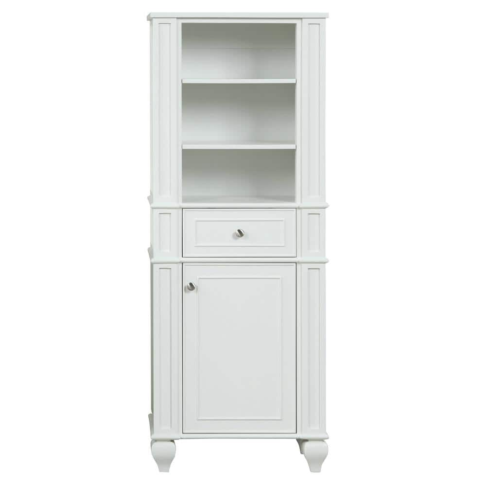 Design Element Winston 24 In. W X 14 In. D X 64 In. H White 