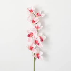 36 in. Artificial Pink Cymbidium Orchid Stem
