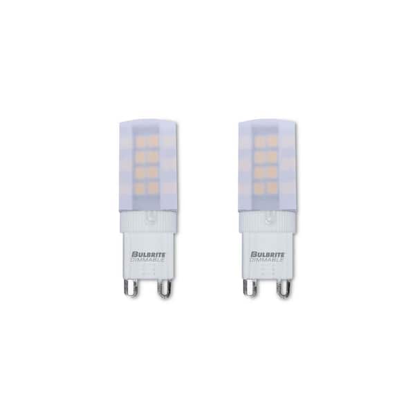 35 - Watt Equivalent Warm White Light T4 (G9) Bi-Pin, Dimmable Frost LED Light Bulb 2700K (2-Pack)