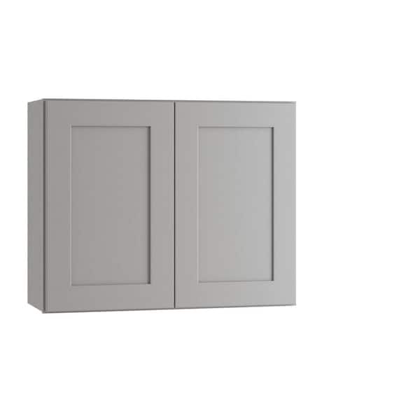 Home Decorators Collection Tremont Pearl Gray Painted Plywood Shaker Assembled Wall Kitchen Cabinet Soft Close 30 in W x 12 in D x 24 in H