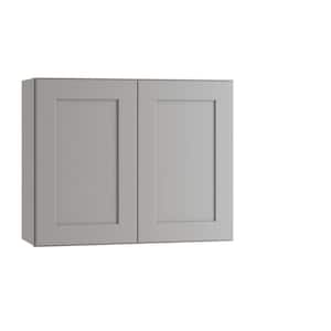 Pearl Gray Painted Plywood Shaker Assembled Wall Kitchen Cabinet Soft Close 33 W in. 12 D in. 24 in. H