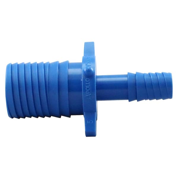 Apollo 1 in. Barb Insert Blue Twister Polypropylene x 3/8 in. Funny Pipe Coupling Fitting