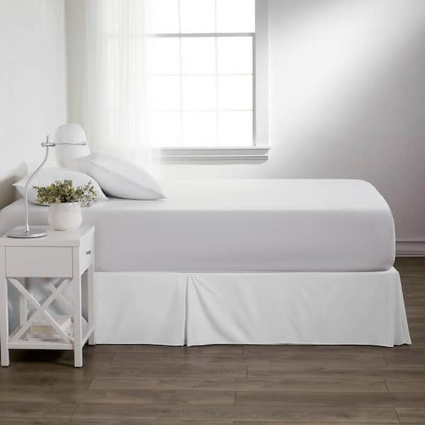 Becky Cameron 14 In White Solid Twin, White Twin Xl Bed Skirt