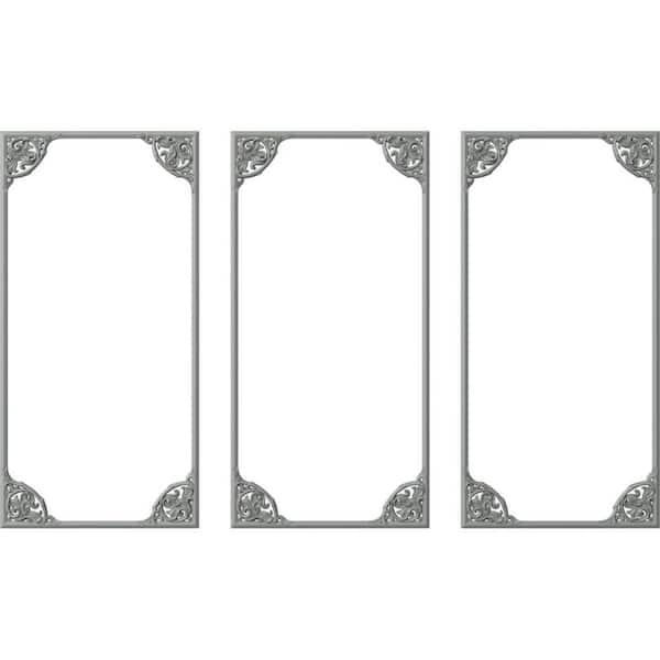 Ekena Millwork 13.35 Sq. Ft. Unfinished Polyurethane Kepler Panel Moulding Kit (Triple Panel)