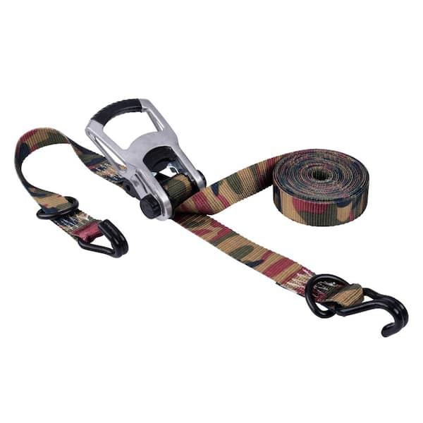 Woodland Camo Ratchet Tie Down 16 ft. x 1.25 in. (2-Pack)