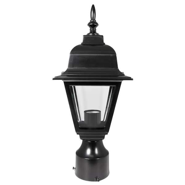 Maple Street Black Outdoor Die-Cast Post Mount Light Fixture Maple Street Black Outdoor Die-Cast Post Mount Light Fixture