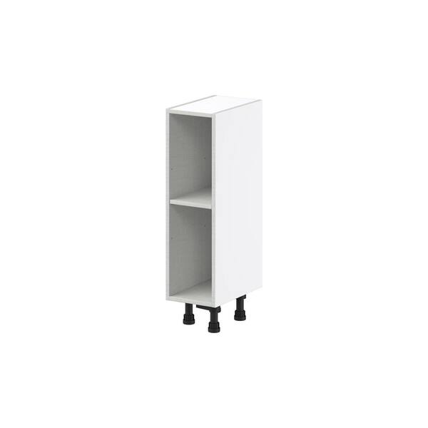 J COLLECTION Bright White Base Open Shelf Assembled Kitchen Cabinet (9 in. W x 34.5 in. H x 14 in. D)