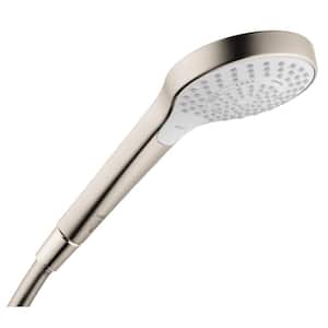 3-Spray Patterns with 4.3 in. Single Wall Mount Handheld Adjustable Shower Head in Brushed Nickel