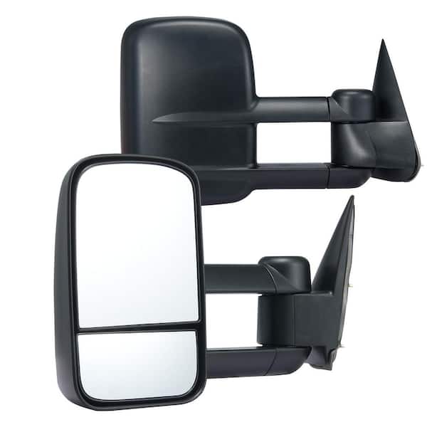 SKYSHALO Towing Mirrors Left and Right Pair Set for Chevrolet Silverado (1999-2007)/GMC/Cadillac with Plane Convex Glass Black