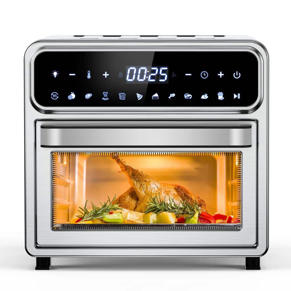 1500-Watt 4-Slice 13 Quart 12-in-1 Stainless Steel Convection Toaster Oven with Frying Basket and Baking Tray price history on PriceWatchPro