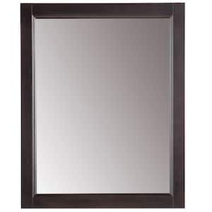 Chelsea 22 in. W x 27 in. H Rectangular Wood Framed Wall Bathroom Vanity Mirror in Charcoal