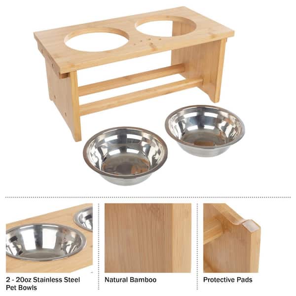Vantic Elevated Dog Bowls - Adjustable Raised Dog Bowls for Small