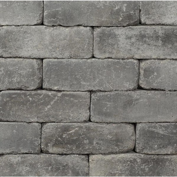 Oldcastle Weston 12 in. x 4 in. x 8 in. Charcoal Concrete Retaining Wall Block (100-Piece/Pallet)