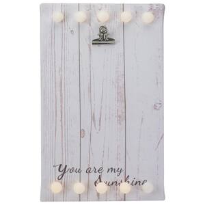 LED Lighted "You are my Sunshine" Unthemed Frameless Canvas with Photo Clip 10.25 in. x 6.25 in.