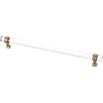 Liberty Acrylic Bar 12 in. (305 mm) Champagne Bronze and Clear Cabinet Drawer Pull