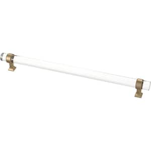 Acrylic Bar 12 in. (305 mm) Modern Champagne Bronze and Clear Cabinet Drawer Pull