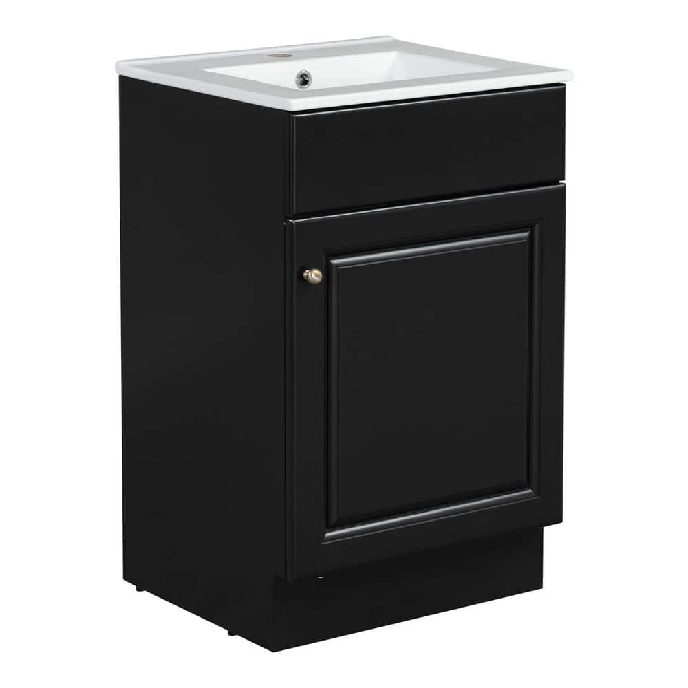 20 in. Freestanding Black Bath Vanity with White Ceramic Top price history on PriceWatchPro