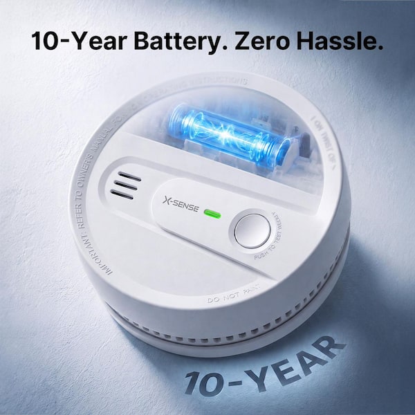 X-SENSE 10-Year Battery Smoke Detector with Photoelectric Sensor