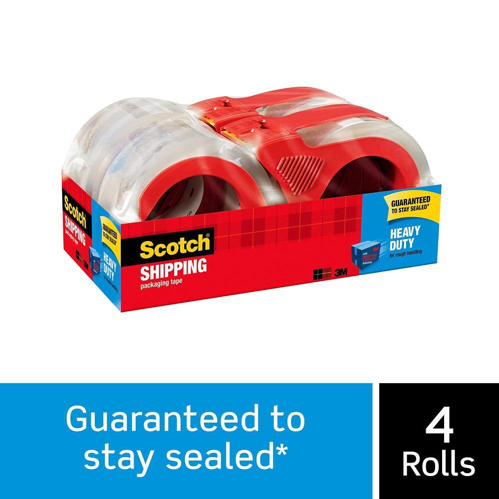 3M 1.88 in. x 163.8 ft. Scotch Heavy Duty Shipping Packaging Tape (Case