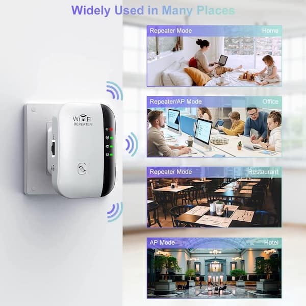 WiFi Extender Wireless Signal Booster Cover to 5000sq.ft outlet and 35 Devices