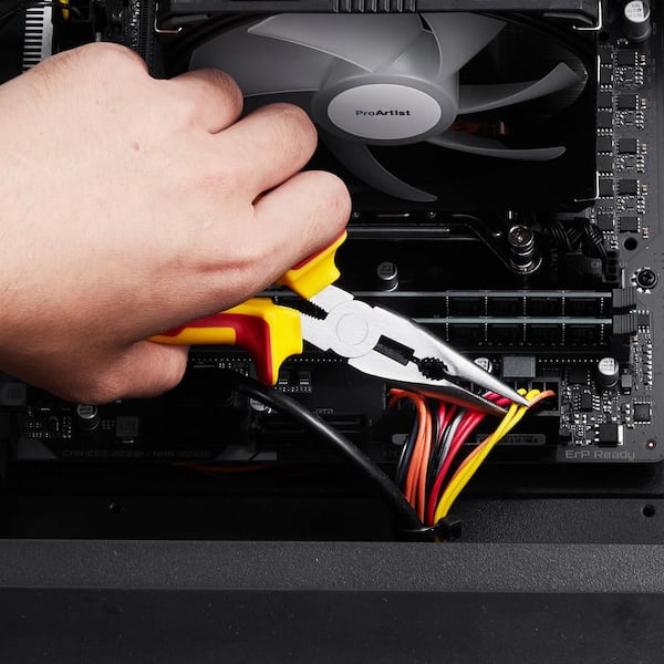 2-Piece Needle Nose Pliers, 8 in. Pliers Set and 6 in. Small Needle Nose Plier, 45-Steel and TPR Handle