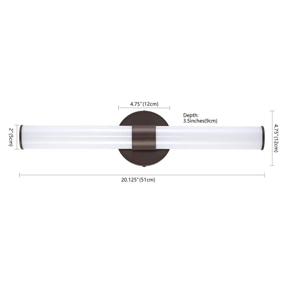 Brooks 20" Bronze Metal LED Vanity Light