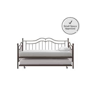 Tatiana Metal Daybed and Trundle, Bronze 42.25 in W