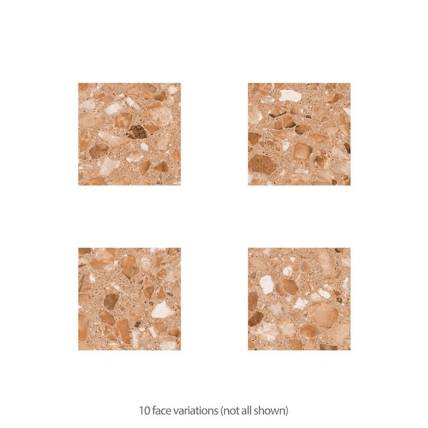 Riviera Taco Rojizo 2 in. x 2 in. Porcelain Floor and Wall Tile (0.5 sq. ft./Case)