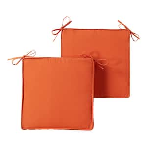 18 in. x 18 in. Rust Square Outdoor Seat Cushion (2-Pack)