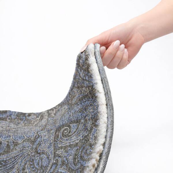 Dream Shag Premium Machine Washable Abstract ADS654 Charcoal 9 ft. x 12 ft. Area Rug