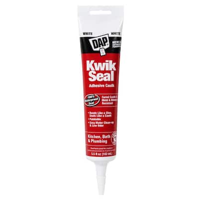 KWIK SEAL 5.5 oz. White Kitchen and Bath Adhesive Caulk