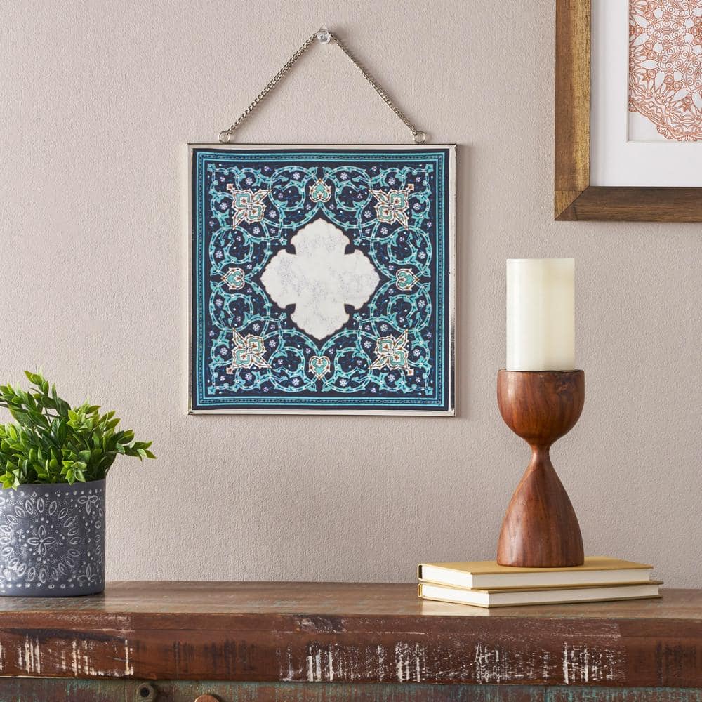 Traditional Charming Transfer 1-Piece Framed Wall Decor Square Prnt 12 in. 